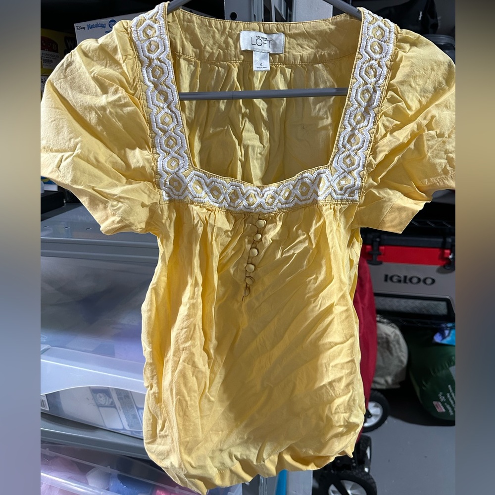 Ann Taylor Loft size small yellow top
